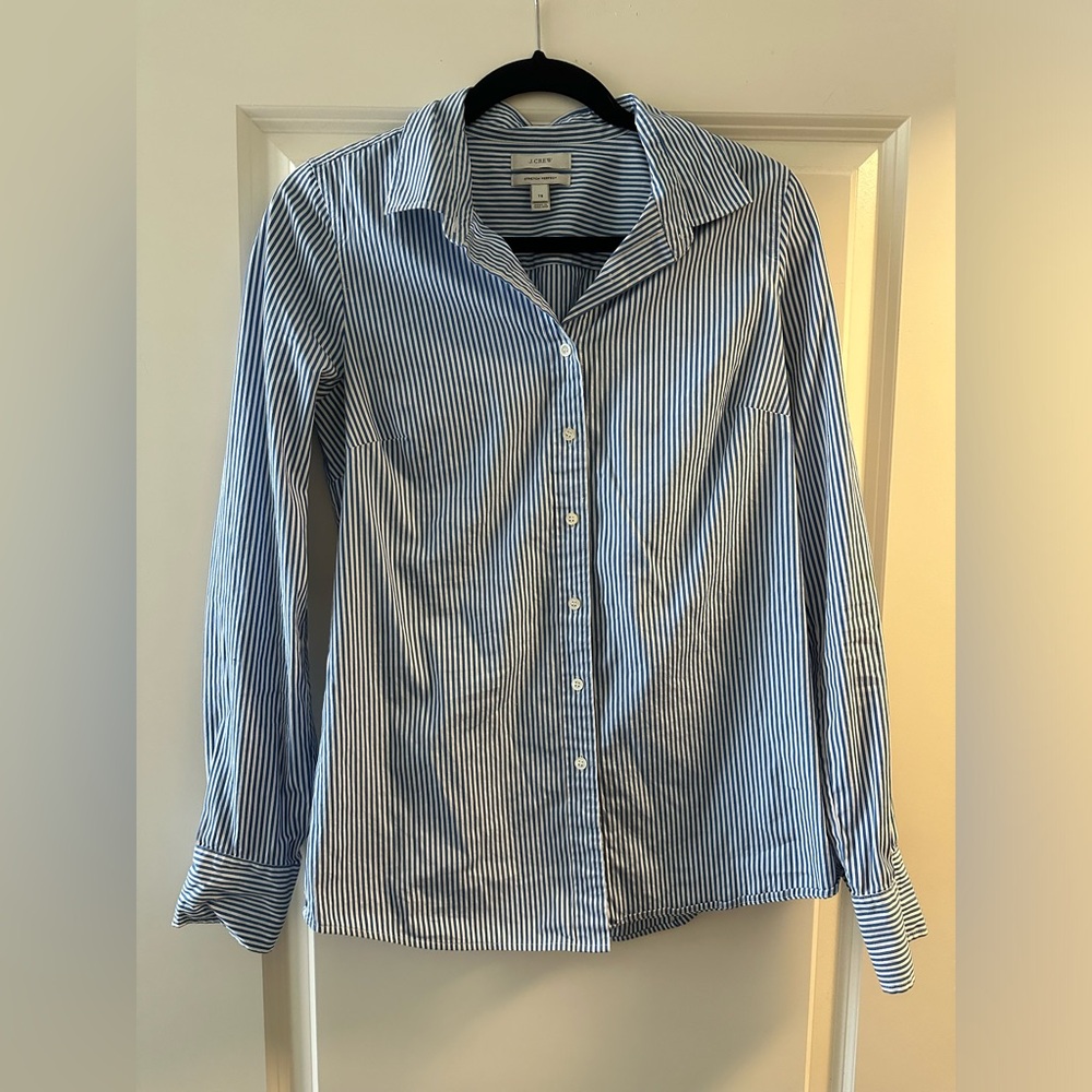 J Crew Button Down Stretch Perfect - image 1